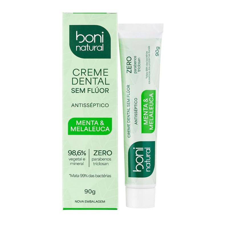 Creme dental Boni Natural Menta e Melaleuca