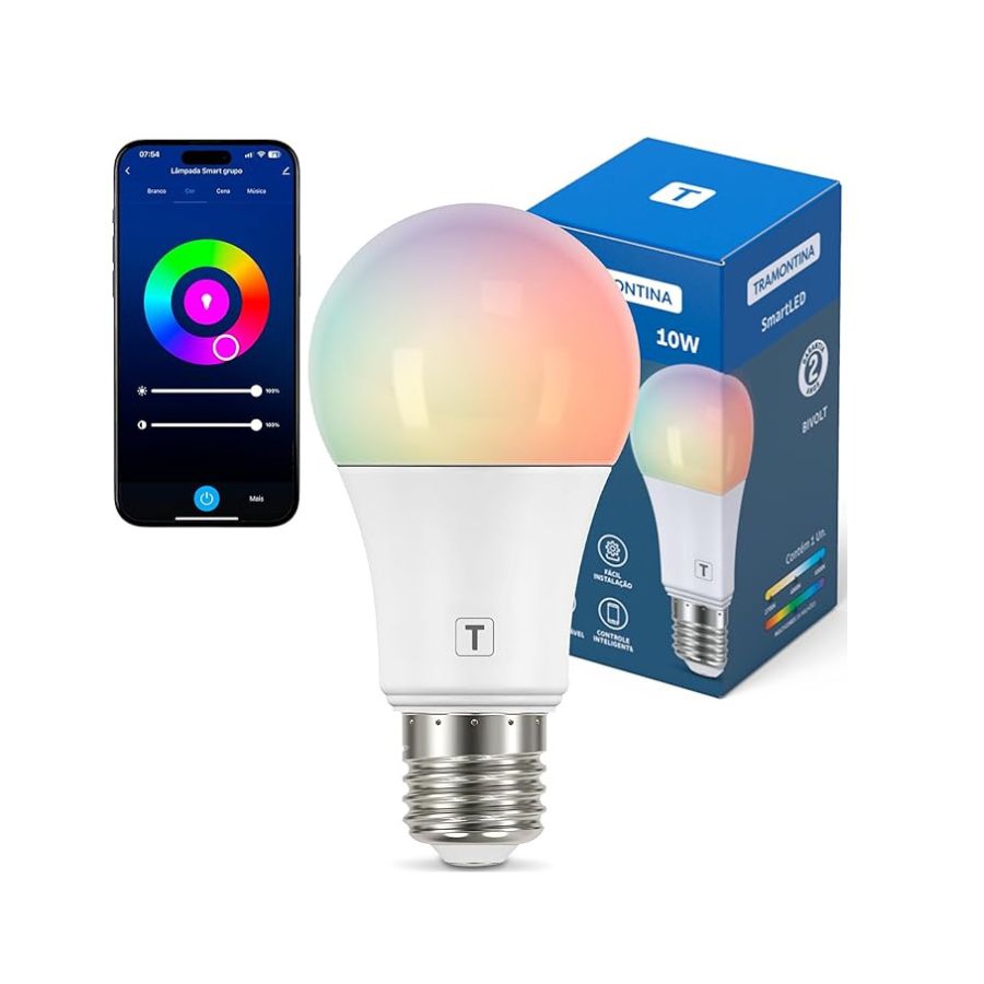 Lâmpada Smart LED Tramontina 10W com Wi-Fi e Bluetooth